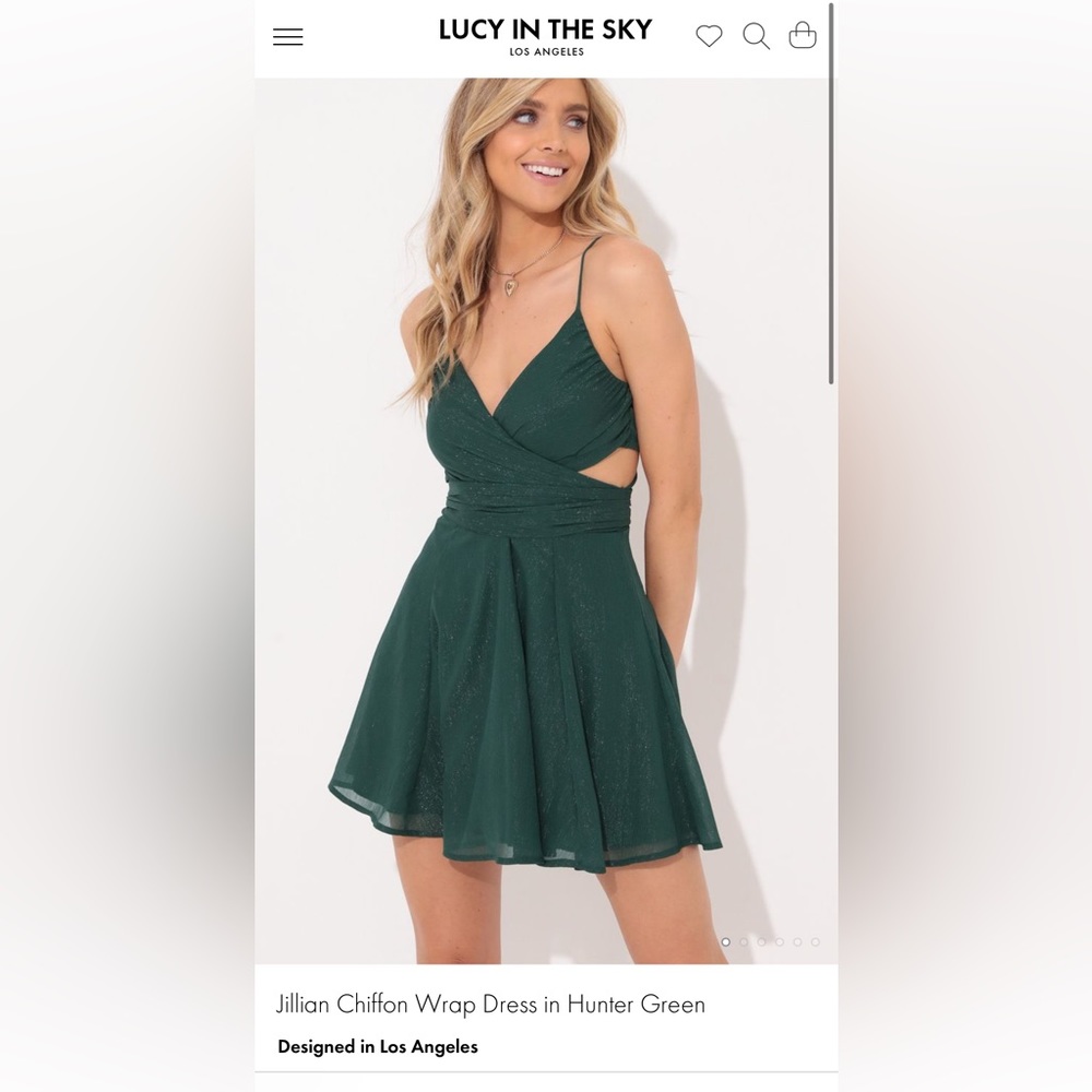 Hunter green hoco dress